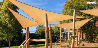 Sonnensegel für 14 Schwerter Spielplätze